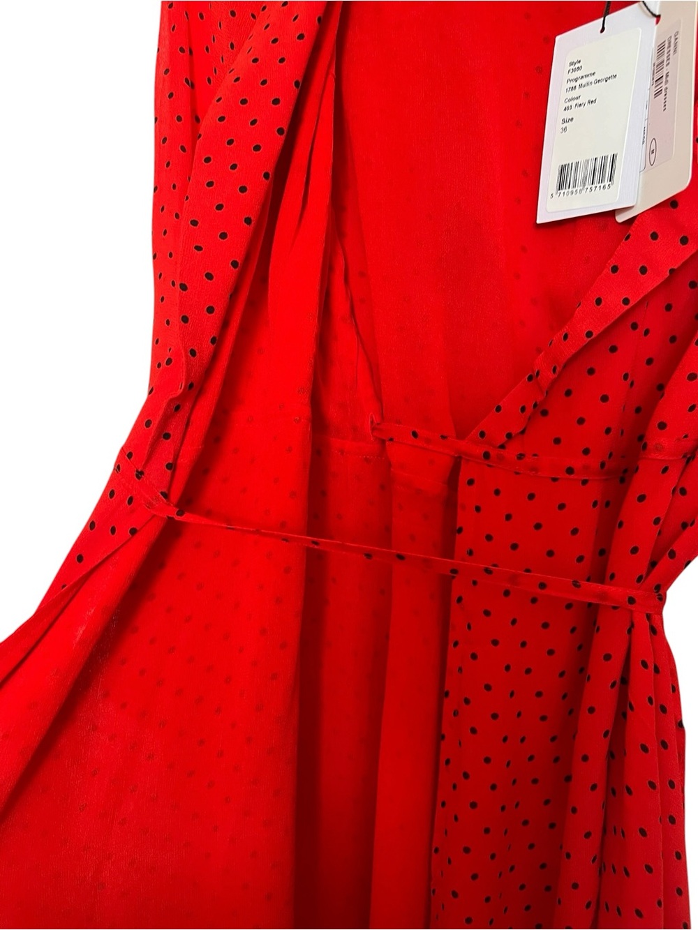 GIANNI Polka Dot Midi Wrap Dress - Picture 7 of 10